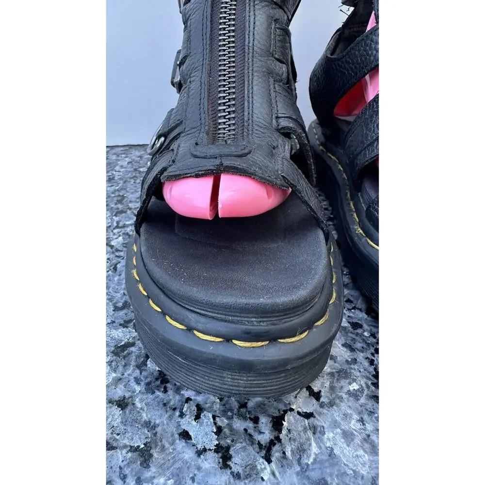 Dr martens OLSON ZIPPED LEATHER STRAP SANDALS size US 9